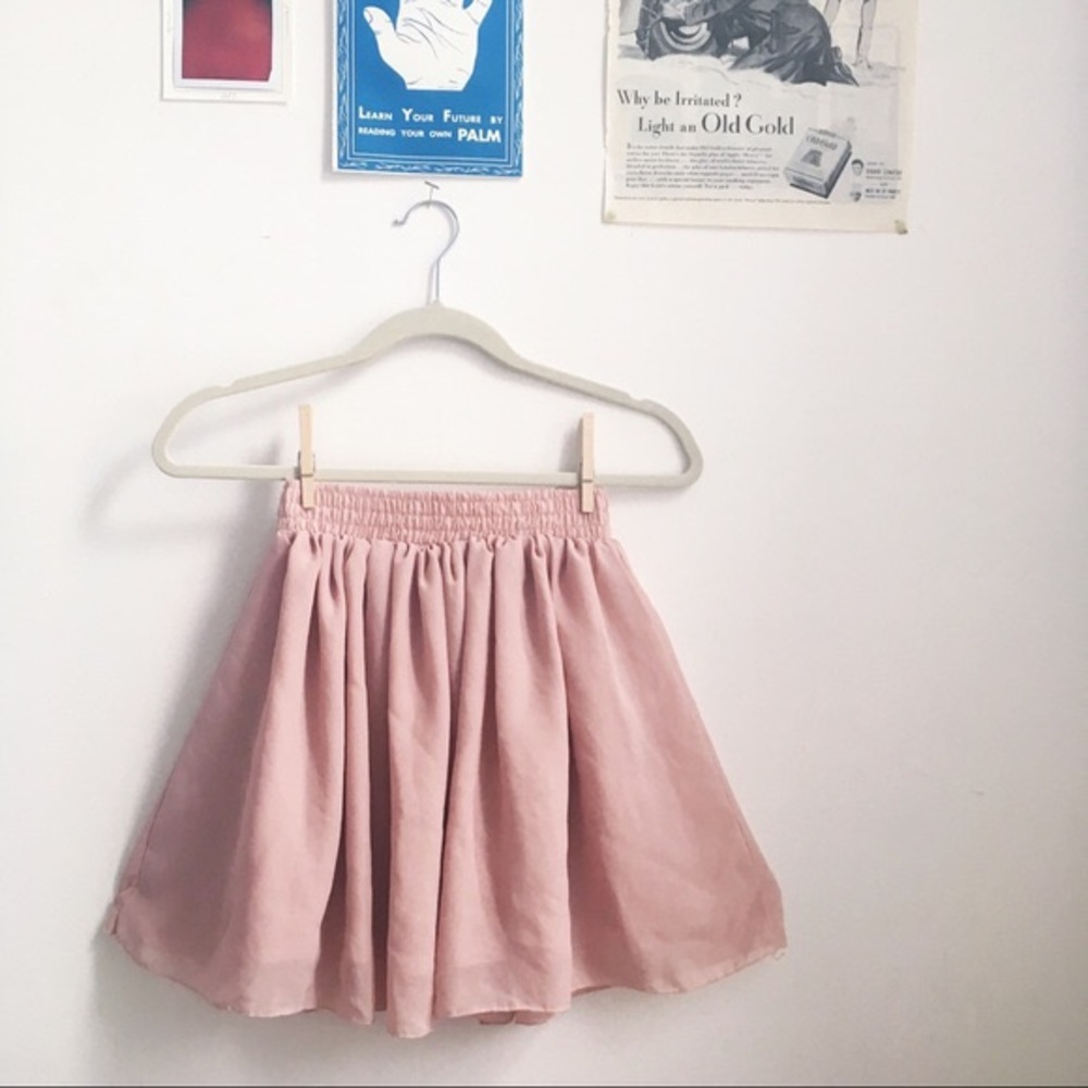Lovely Pink Oasap Skater Skirt  - Picture 2 of 5